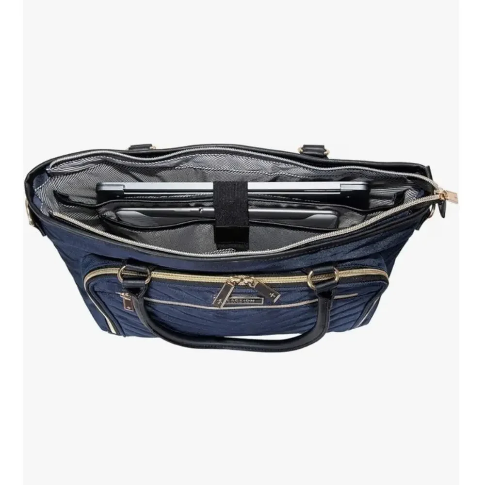 Kenneth Cole Reaction Chelsea Chevron Navy Blue 15